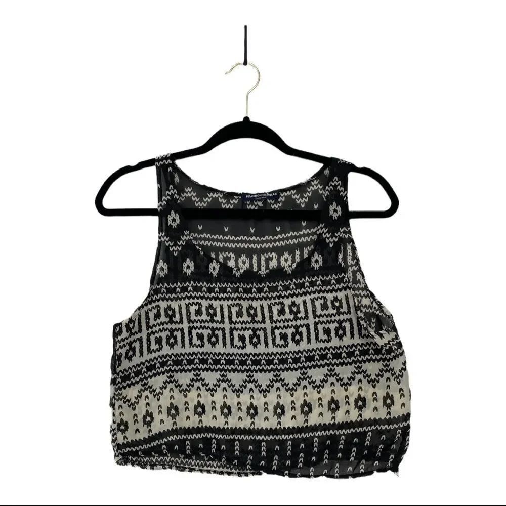 Brandy Melville OSFA Tribal Chiffon Crop Top